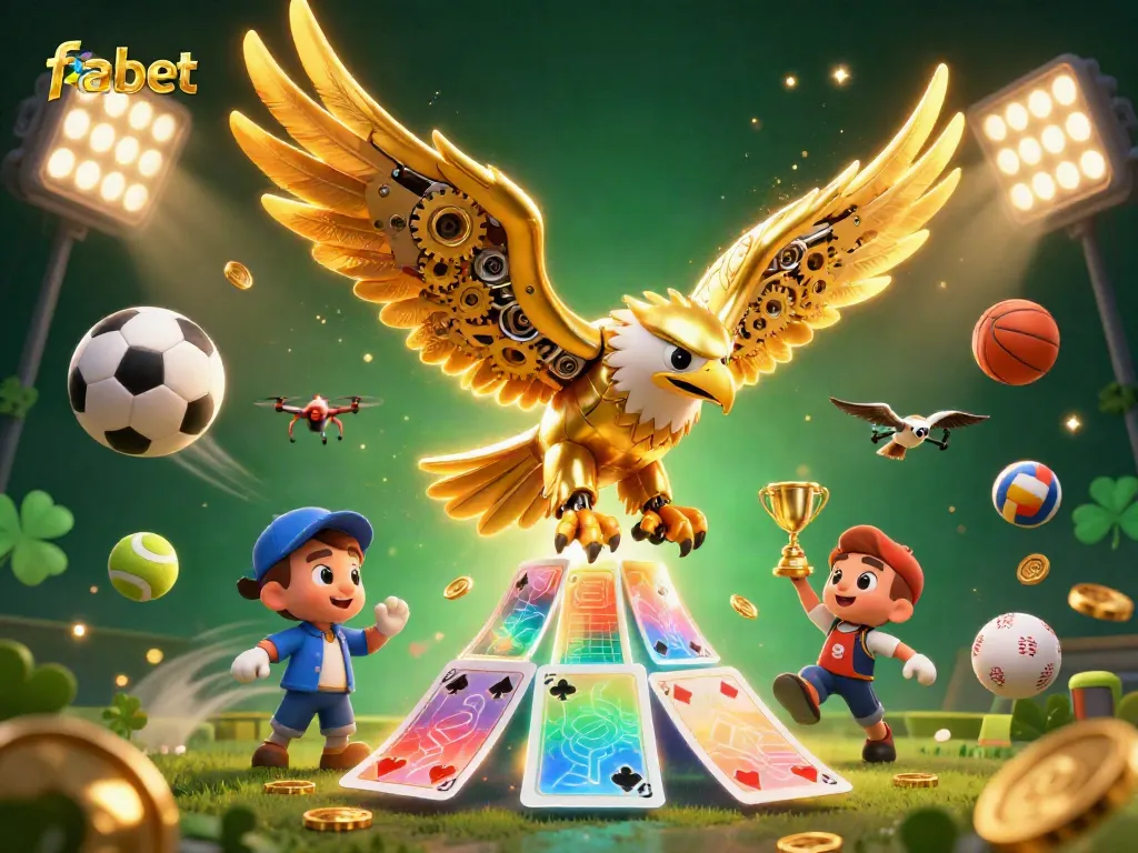 Experience the excitement of fabet with dynamic scenes of holographic gaming elements and energetic characters.