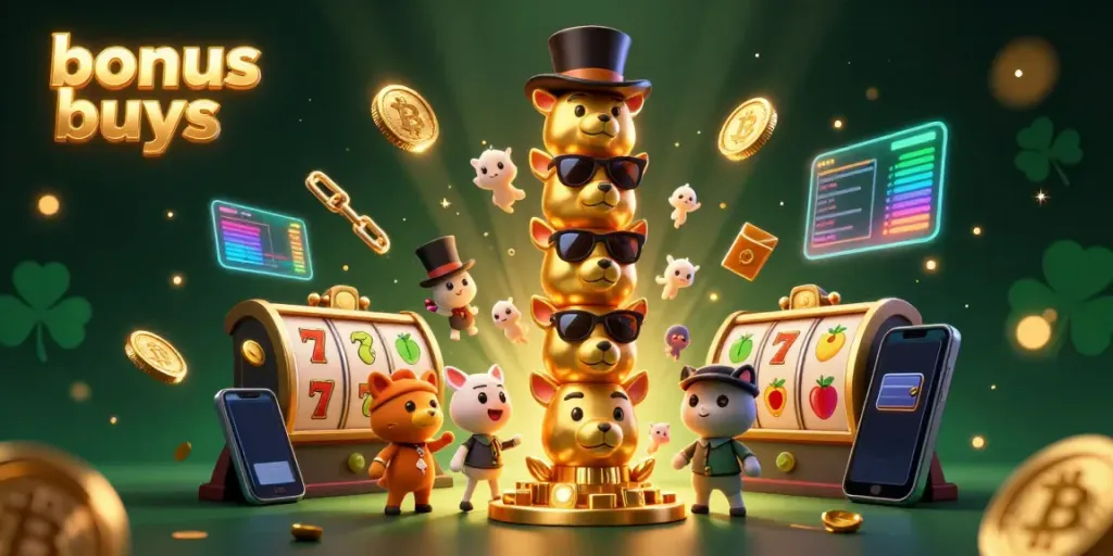 Engage in bonus buys with exciting slot games and vibrant casino elements.