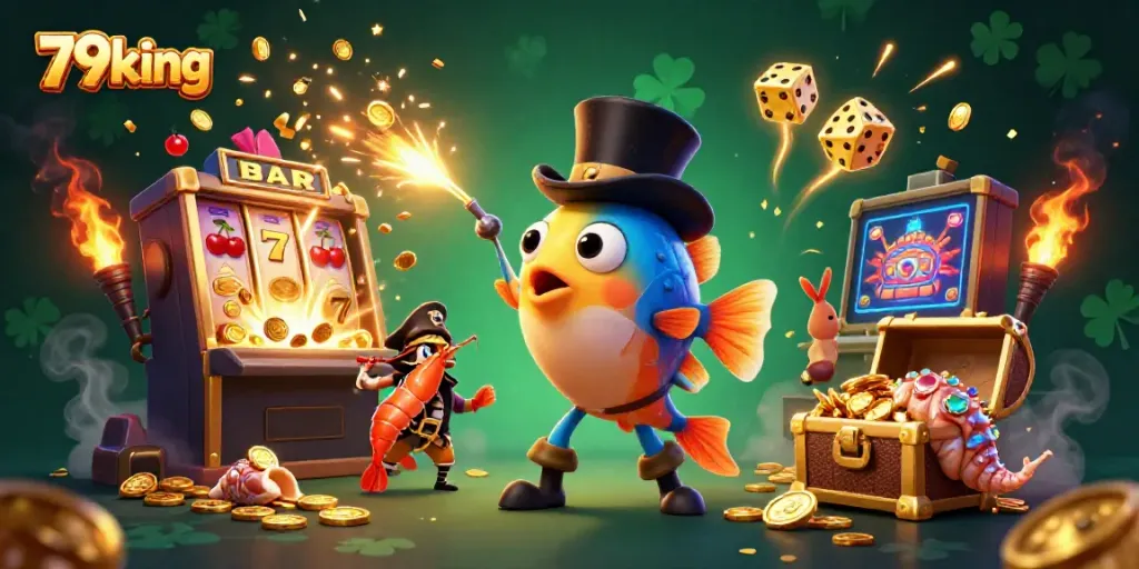 Engage in thrilling adventures at 79king with a vibrant casino illustration showcasing excitement and fun.