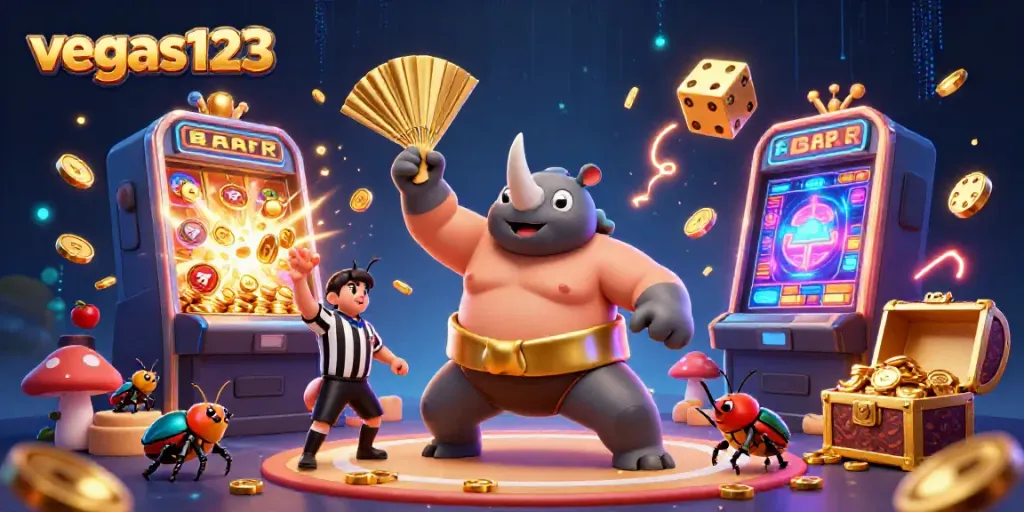vegas123 memukau dengan ilustrasi kartun 3D memperlihatkan juara kejuaraan serangga melakukan stomp yang luar biasa.