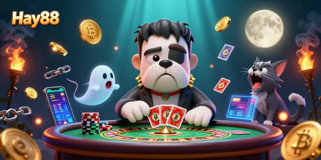 Play at Hay88 and win with thrills at the vibrant roulette table dominated by exciting characters.