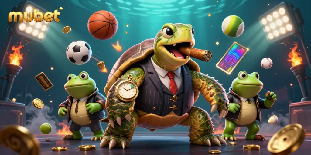 Experience exciting wins at mubet with a vibrant casino scene showcasing unique characters and thrilling game elements.